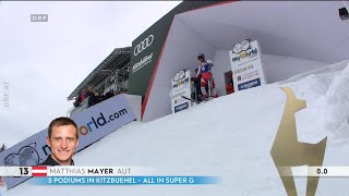 Alpiner SkiWeltcup  Abfahrt  Kitzbühel  1 Platz  Matthias MAYER  2020 [upl. by Rizan949]