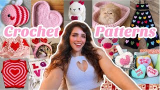 Valentines Day Crochet Project Ideas 💕 │ with Crochet Patterns [upl. by Erdnaed]