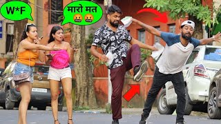 Forcefully Marketing Prank on Public 😱😳 Pamphlet Giving Prank by PrankBuzz [upl. by Nanyk]