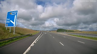 M6 Junctions 37 to 40 passing Tebay services Cumbria England UK [upl. by Julienne269]