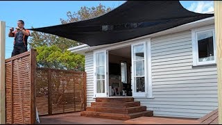 How to Install Shade Sails  Mitre 10 Easy As DIY [upl. by Mutat]