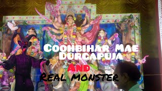 coohbihar Mae durgapuja and monster 👹 real Ghost youtubevideo youtubeshorts [upl. by Merta]