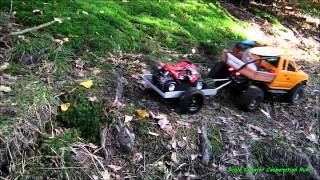 110 RC Axial SCX10 Honcho mit Trailer Scaler Crawler [upl. by Aliled]