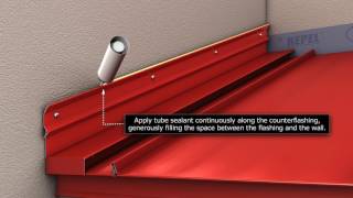 How to Install Standing Seam Metal Roofing  Sidewall Flashing [upl. by Lirbij]