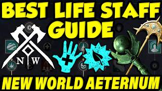 BEST LIFE STAFF GUIDE FOR NEW WORLD AETERNUM How To Healer Class In New World [upl. by Haroppiz]