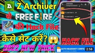 Zarchiver Free fire headshot setting  How To Apply Hack File 🎯2022 Config file to Zarchiver New 😱 [upl. by Frear]