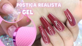 Gelly Tips unha postiça Realista com Gel dura 20 dias  10 minutos pronta  Aline Makelyne [upl. by Ramyar743]