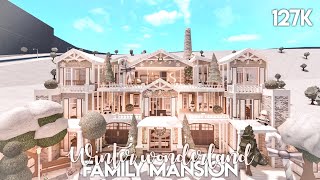 Winter Wonderland Family Mansion  Bloxburg Build [upl. by Mailand]