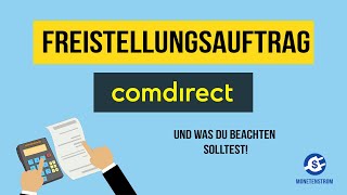 Freistellungsauftrag bei comdirect einrichten  was du beachten solltest [upl. by Yk719]