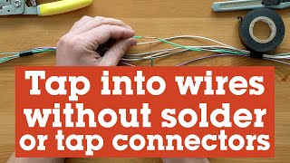 How to tap into a wire without solder or special connectors  Crutchfield [upl. by Millicent]