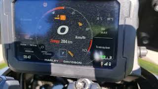 Harley Davidson 1250 Pan America acceleration 0100 kph [upl. by Ellenahs]