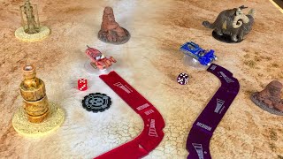 GASLANDS Martian Racing Federation Canyon Run Tabletop Scenario [upl. by Ydorb]