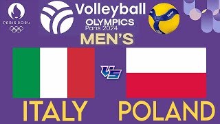 OLYMPIC MENS VOLLEYBALL LIVE │ ITALY vs POLAND Livescore [upl. by Ramoj42]