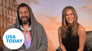 Jennifer Aniston leaves Adam Sandler midMurder Mystery 2 interview  ENTERTAIN THIS [upl. by Friedland]