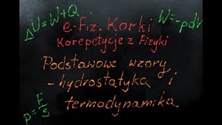 Podstawowe wzory  Hydrostatyka i termodynamika  Tablice [upl. by Kirschner]