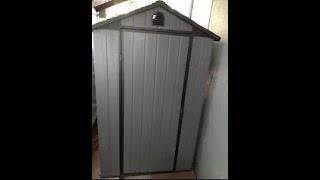 Temu Patiowell 4x8 plastic shed assembly review [upl. by Glick683]