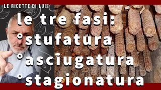 Le fasi di preparazione dei salumi stufatura asciugatura stagionatura [upl. by Ativak]