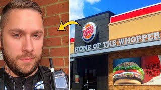 Woman shames cop for getting lunch at Burger King while on duty now he has perfect response [upl. by Winnie]