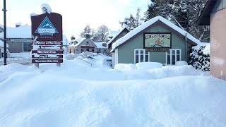 Record snowfall 70cms deep now covers Braemar in the Cairngorms Scotland and temps fall to 15 [upl. by Anelej697]