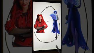 Red Descendants  Mayura Miraculous mixingcharacters art ai descendants descendants4 disney [upl. by Nicolina439]