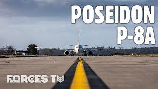 P8A Poseidon Pride Of Moray Makes First Landing In The UK  Forces TV [upl. by Cheatham]