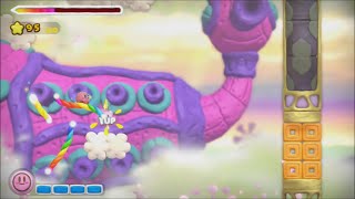 Kirby and the Rainbow Curse  100 Walkthrough  Level 42 The Wild Red Yonder [upl. by Inig]