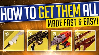 Destiny 2  HOW TO GET THEM ALL Fast amp Easy FINAL SHAPE Exotics  FULL GUIDE [upl. by Ziladnerb]