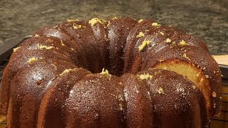 Old fashioned lemon pound cake butter and lemon brown sugar glaze [upl. by Kcor]