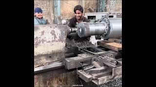 Machining 4Ton SHAFT with 100Yrs Old Technology machining [upl. by Ahsehat629]