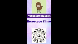 PREDICCIONES HOROSCOPO CHINO BUEY – NOVIEMBRE [upl. by Nedda128]