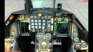 How to start the HUD and MFD in Aerosoft F16  FSX [upl. by Possing]