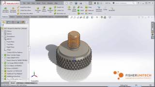 Creating Knurl features in SOLIDWORKS 2017  PART 1 [upl. by Thordis]