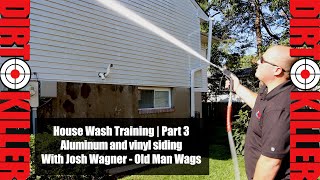 How to pressure wash a house  Part 3  Aluminum and vinyl siding [upl. by Cobby431]