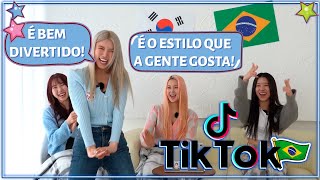 IDOLS COREANOS FAZEM TIKTOKS BRASILEIROS feat ELAST [upl. by Gerianna]