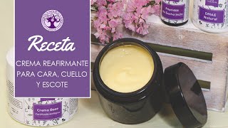 Receta crema reafirmante para cara cuello y escote  Cosmética Natural Casera Shop [upl. by Jezabelle]