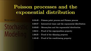 Chapter 09 Poisson processes and the exponential distribution [upl. by Aicnilav]