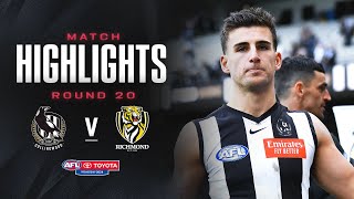 Collingwood v Richmond Highlights  Round 20 2024  AFL [upl. by Imyaj]