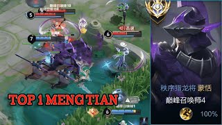 top 1 Global meng tian hok  Honor of Kings Gameplay [upl. by Kei]