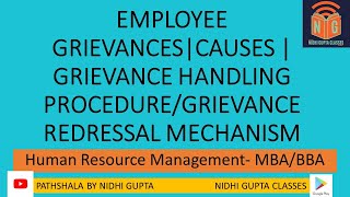 Employee Grievances in HRM  Causes amp Handling procedure of Grievances  essentials of procedure [upl. by Salhcin]