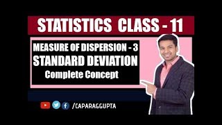 Class 11th  STATISTICS  Measure of Dispersion Part  3 [upl. by Neeluqcaj]