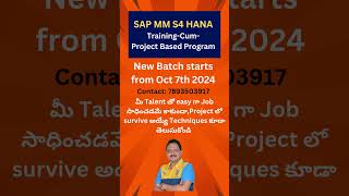 SAP S4 HANA MM Module Training  SAP S4 HANA Training Cum Project Based Program  sapsd veerabs [upl. by Meurer]