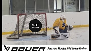 Bauer Supreme Shadow Goalie Pads Catcher Blocker Konekt Skates On Ice Review Got Hockey [upl. by Stutzman]