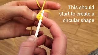 How to sc6 into a ring  beginner crochet tutorial [upl. by Talanian]