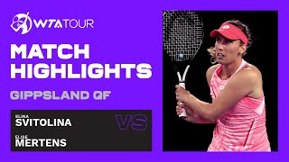 E Mertens vs E Svitolina  Gippsland Trophy Quarterfinals  WTA Match Highlights [upl. by Arrak]