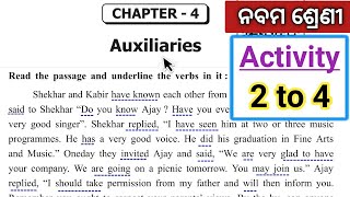 Auxiliaries class 9 english grammar activity 2 to 4 question answer discussion by prachi mam [upl. by Fattal]