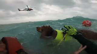 Coast Guard rescues man and dog during Hurricane Helene [upl. by Ulises857]