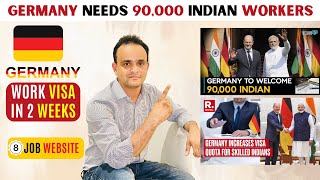 Germany 🇩🇪 Need 90000 Indians Workers  Work Permit Just in 2 Weeks  Tabrez Malik [upl. by Rehc234]