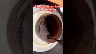 Cake decorating for beginners cake ganachecake chocolatecake youtubeshorts recipe shorts [upl. by Neerac780]