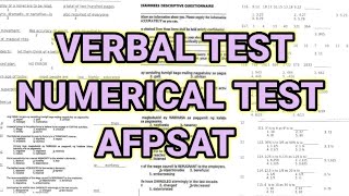 VERBAL  NUMERICAL  AFPSAT REVIEWER 2022 [upl. by Bach]