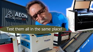 Best CO2 laser Test them in one place Aeon Omtech Thunder Boss [upl. by Eiuqnimod]